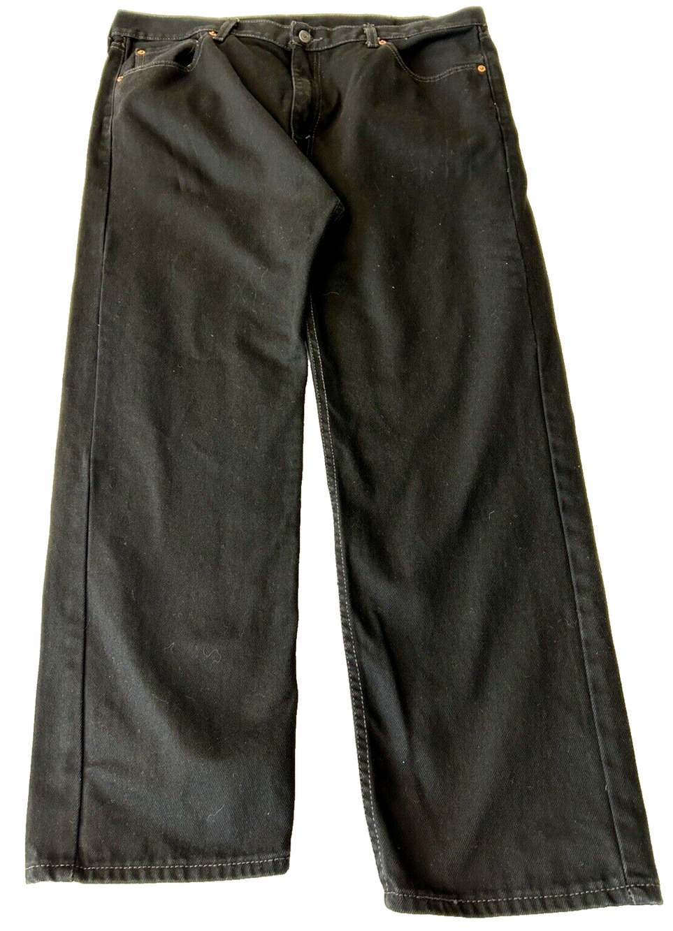 Levi's 505 Jeans Men's Regular Fit Black Casual Straight Leg Denim Size 42x30